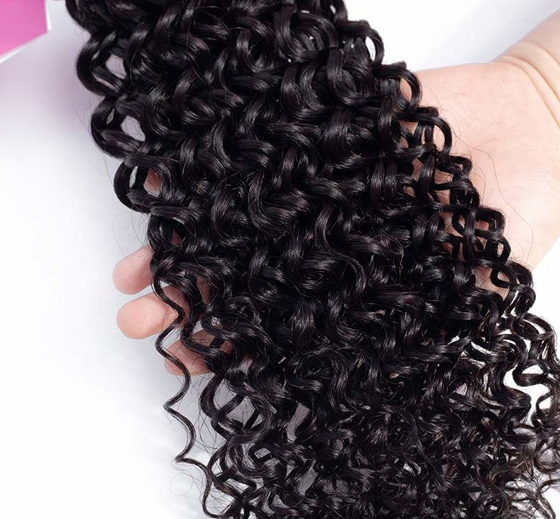 Water Wave Human Hair 3/4 Bundles